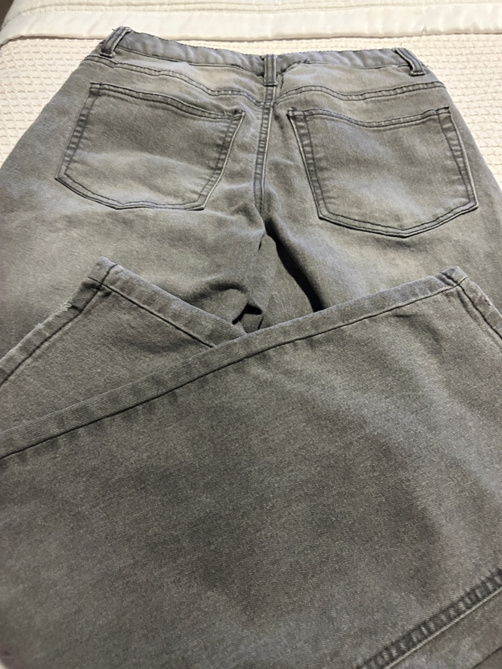 No Boundaries Women's Gray Wide Leg Jeans - Picture 7 of 10